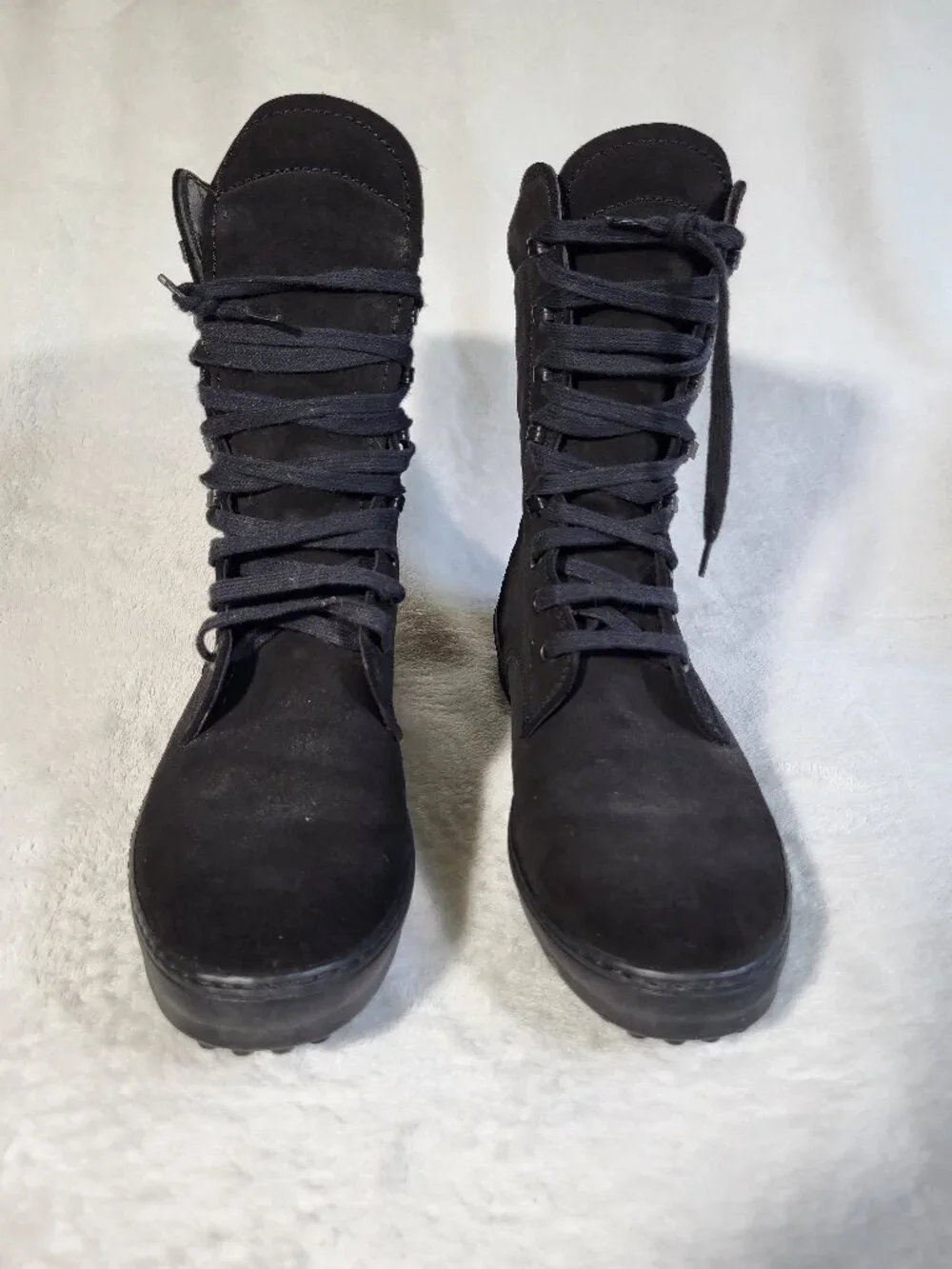 Tods Men's Black Winter Lace Up Ankle Boots Size 39 ( US Size 7 )